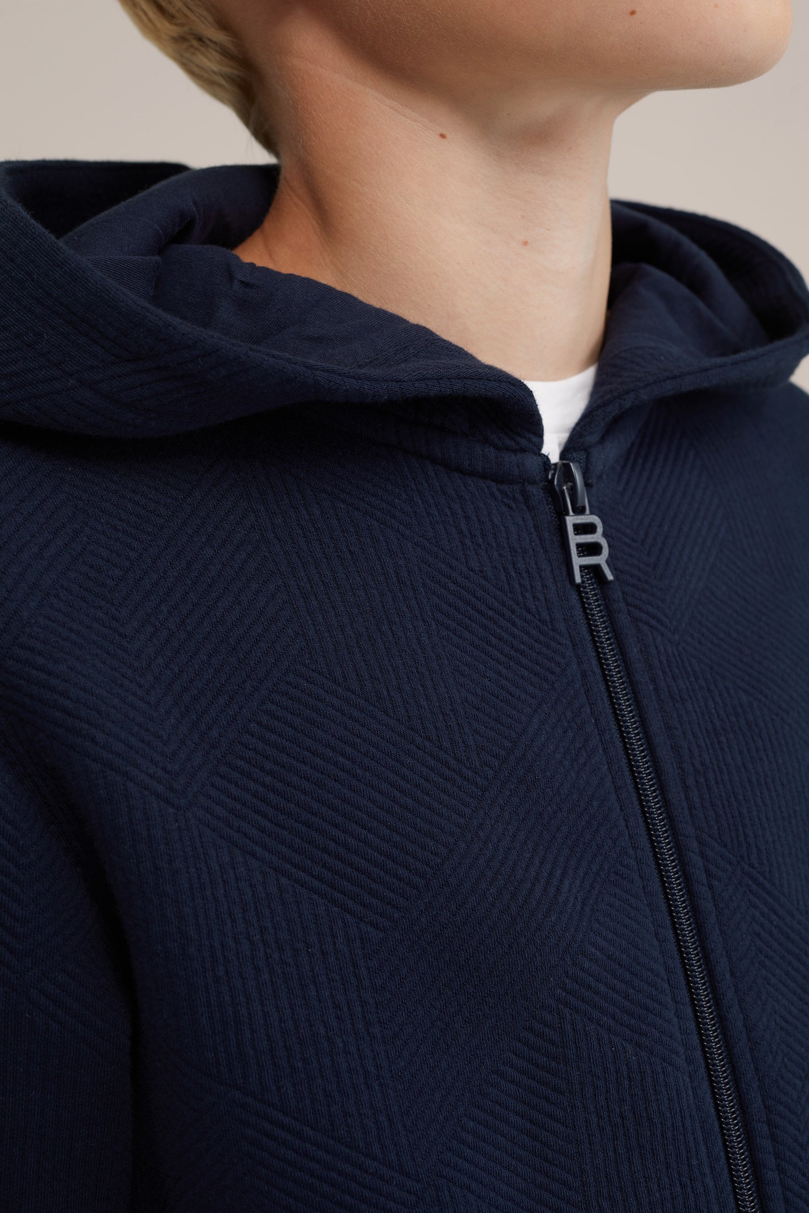 Jongens vest met structuur Blue Ridge Marineblauw