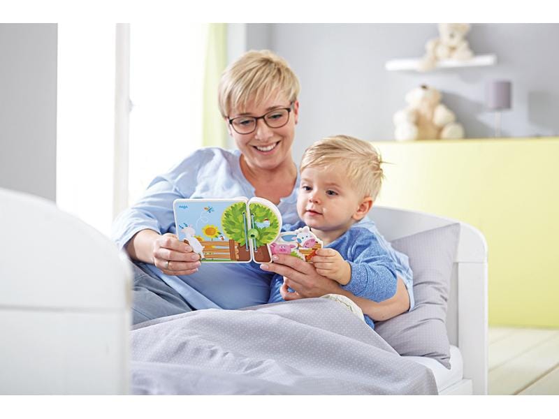 Haba Spielbuch Bauernhoffreunde Stabiles Babybuch für den ersten Bilderbuch-Spass