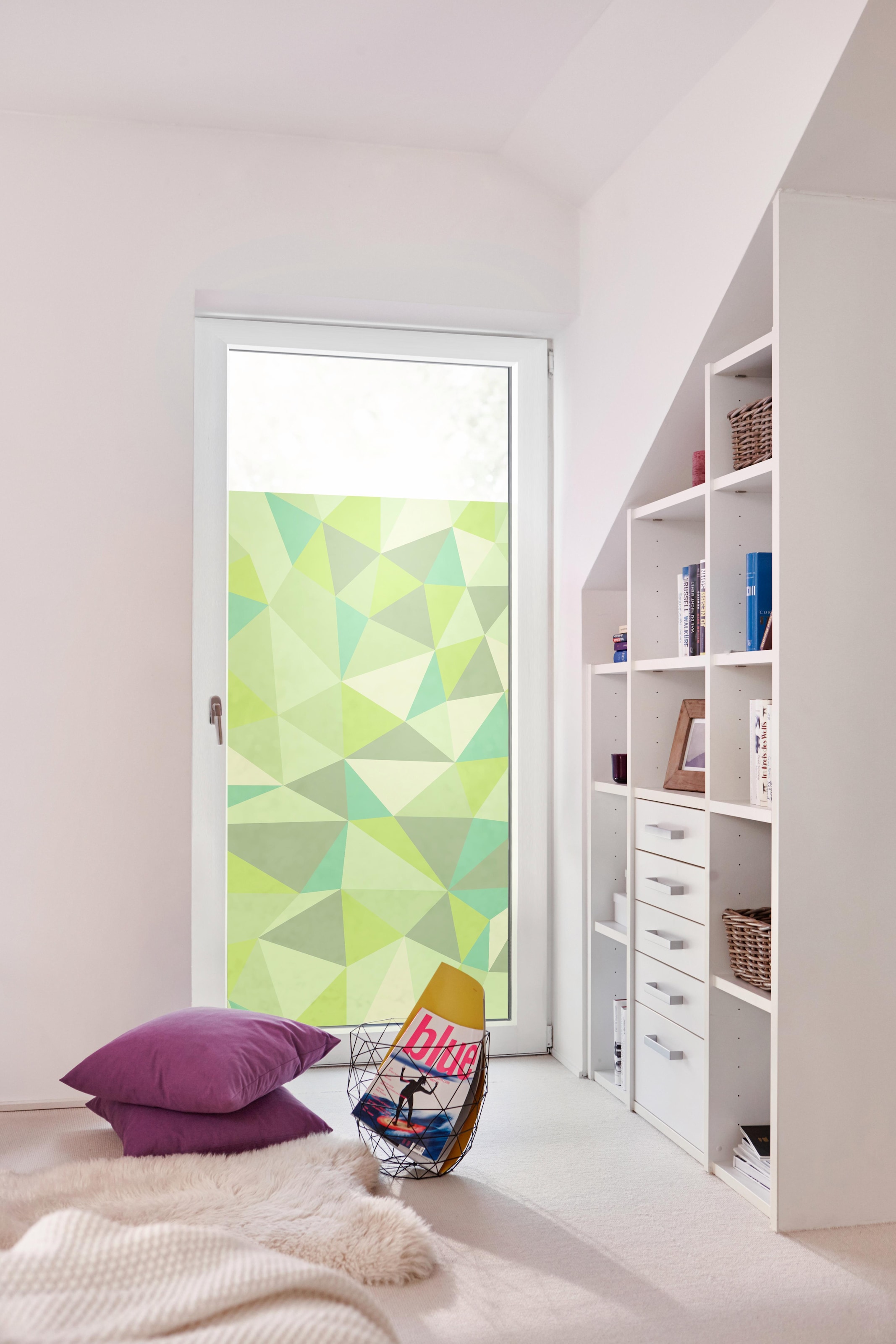 LICHTBLICK ORIGINAL Fensterfolie »Pattern Dreiecke« 1 Stk. blickdicht strukturiert Klebepunkte