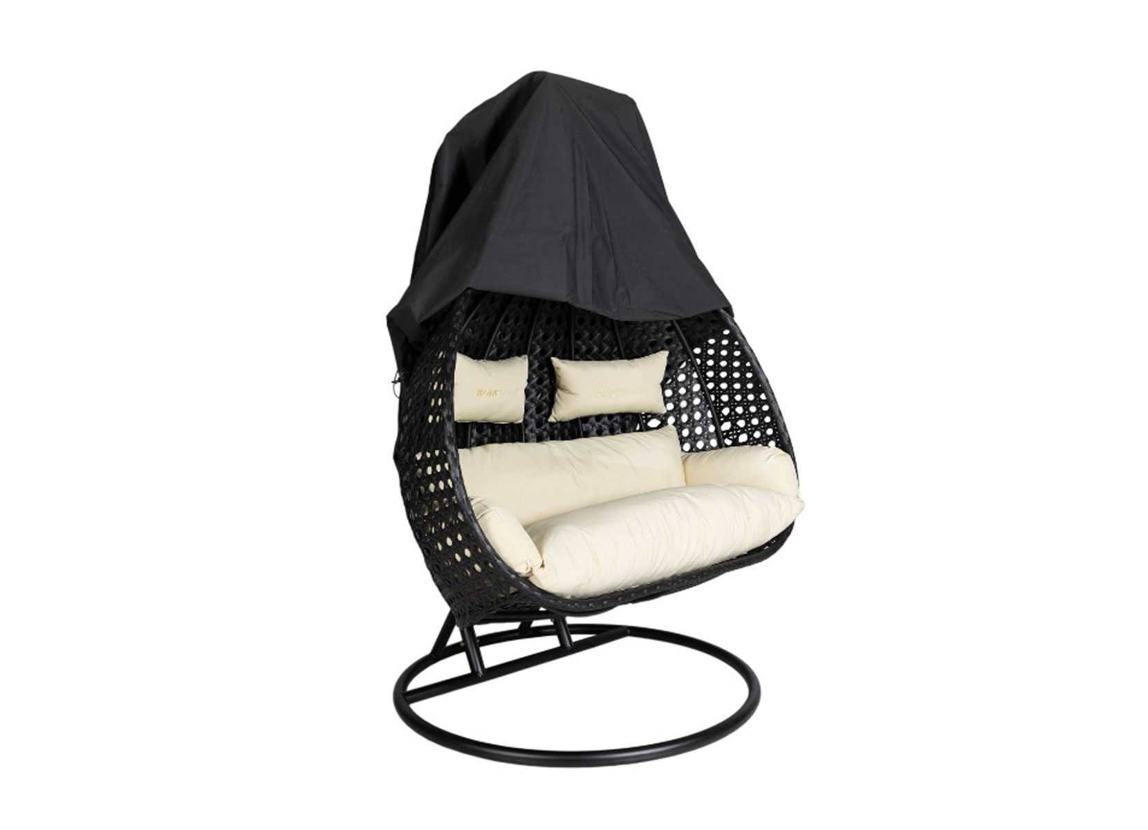 Home Deluxe Regenabdeckung für TWIN Hängesessel Schwarz