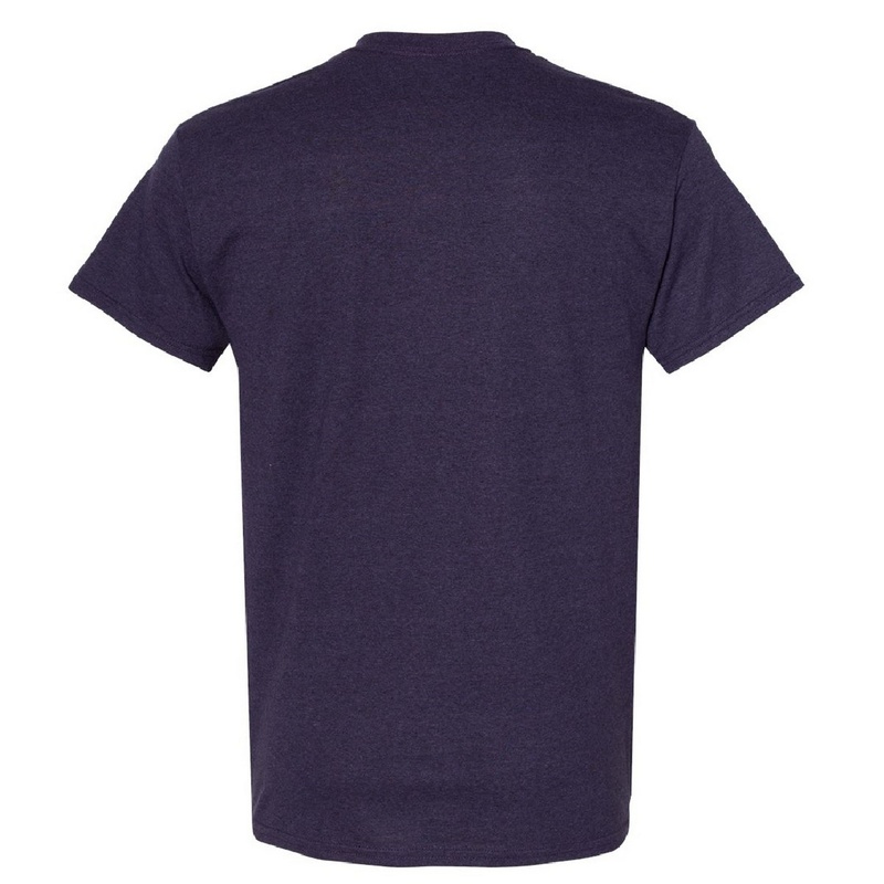 Camiseta básica de manga curta Gildan Heavy Cotton, 100% algodão grosso.