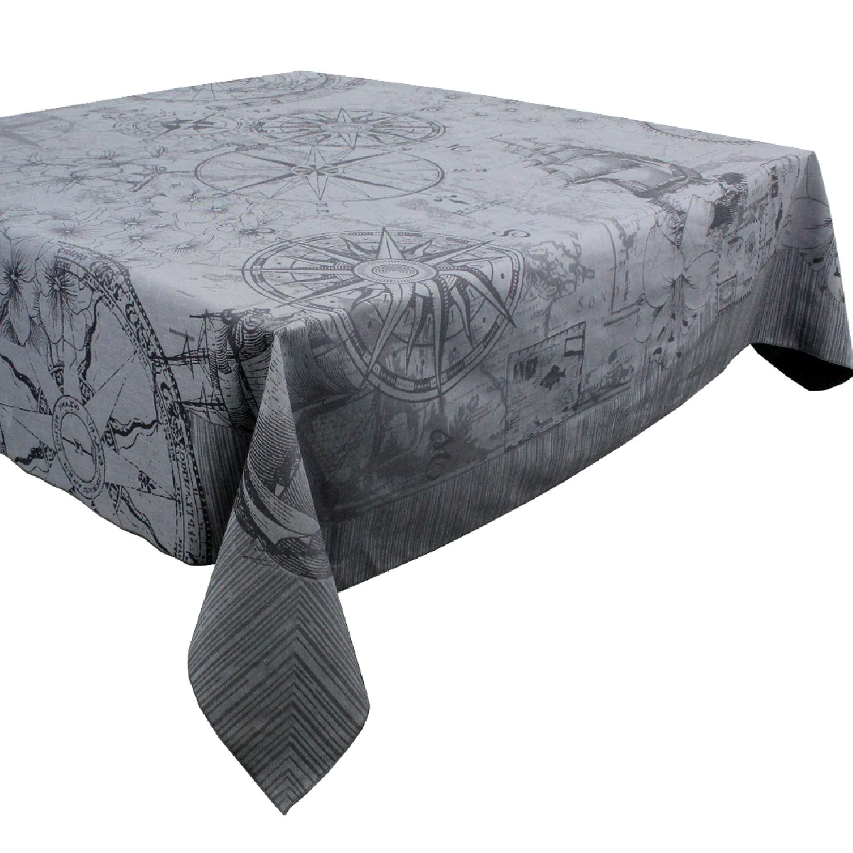 Nappe antitache déperlant pur coton noir 180X260 Garnier Thiebaut