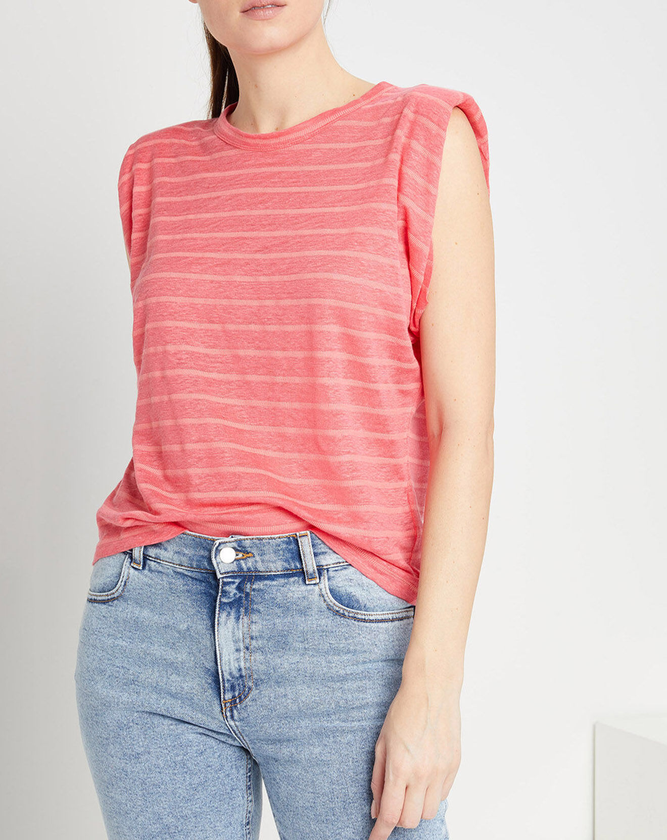 Cashmere Tribu Top en Lin & Coton Lin Coco tulipe