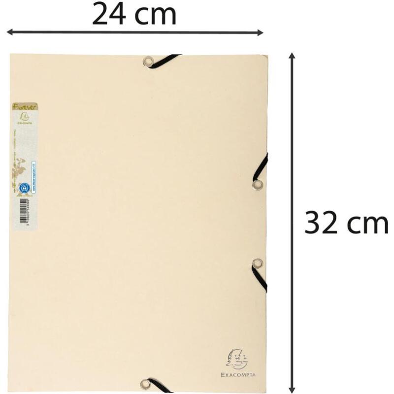 Chemise 3 rabats à élastique carte recyclée 380g/m2 Forever - A4