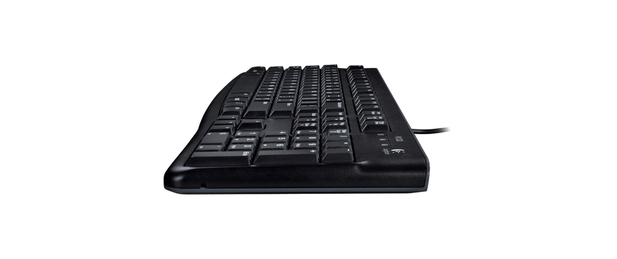 Tastatur K120 CH-Layout, kabelgebundenSpritzwassergeschützte Tastatur in voller Grösse die Komfort und Design vereint