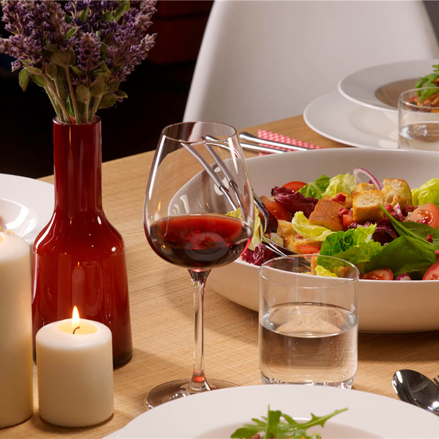Entree Red wine glass Clear, 6.8 oz, crystal glass