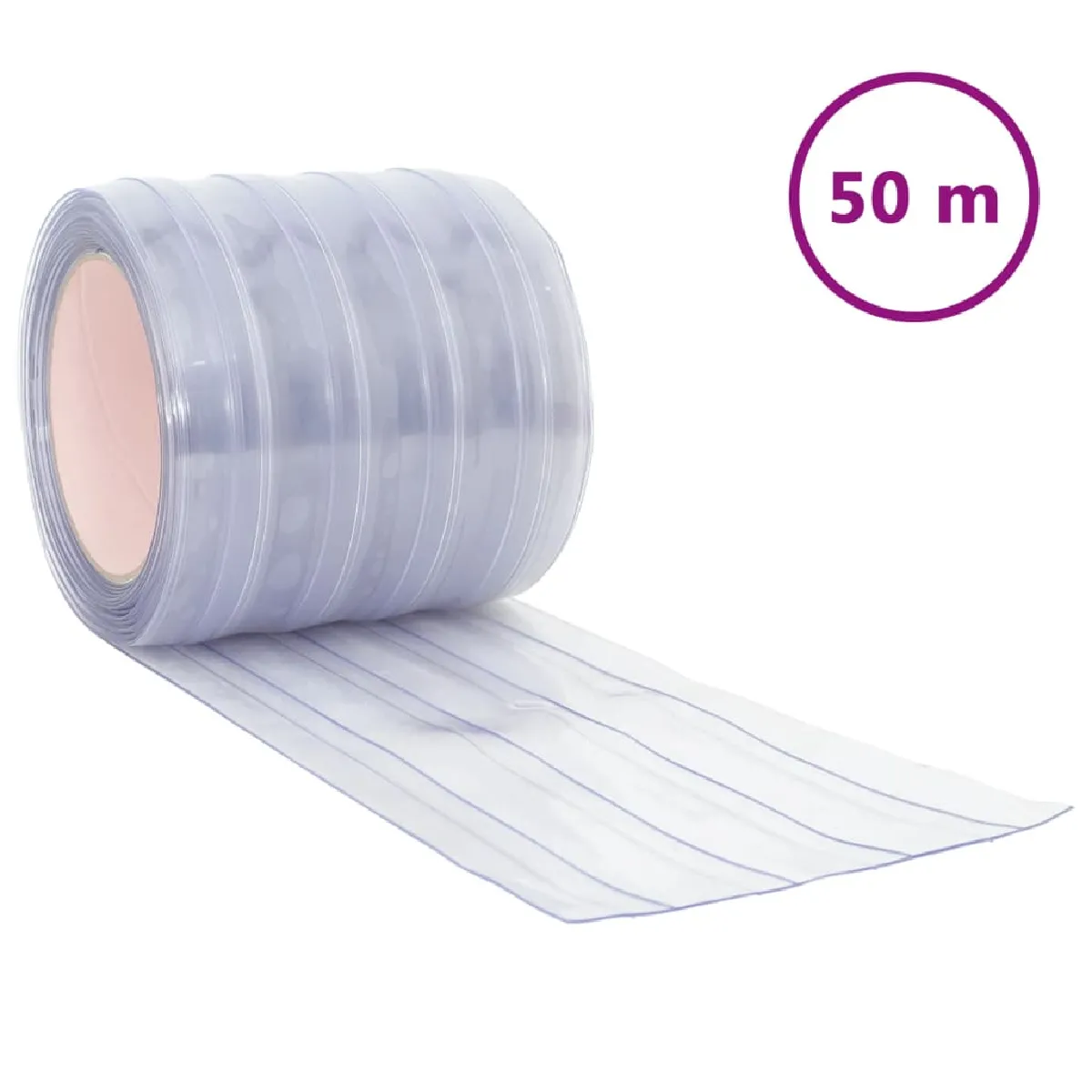 vidaXL Rideau de Porte Transparent 50 m