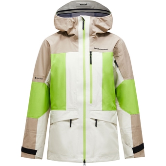 Peak Performance Gravity Gore-Tex 3L Hardshelljacke Avid Beige / Stand Out Green / Sand Fog Herren