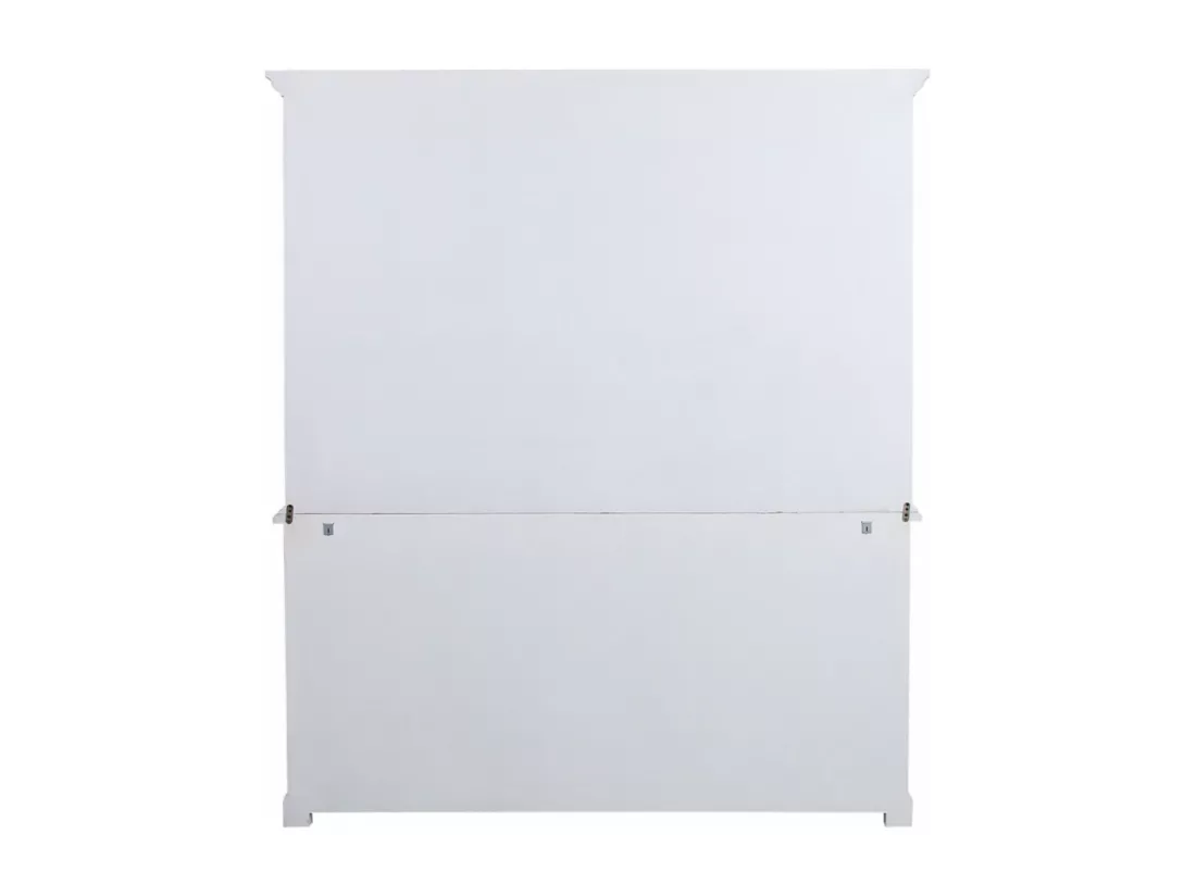 Buffet 3 portes vitrées Bois-MDF Blanc - Rhode Island Interior's