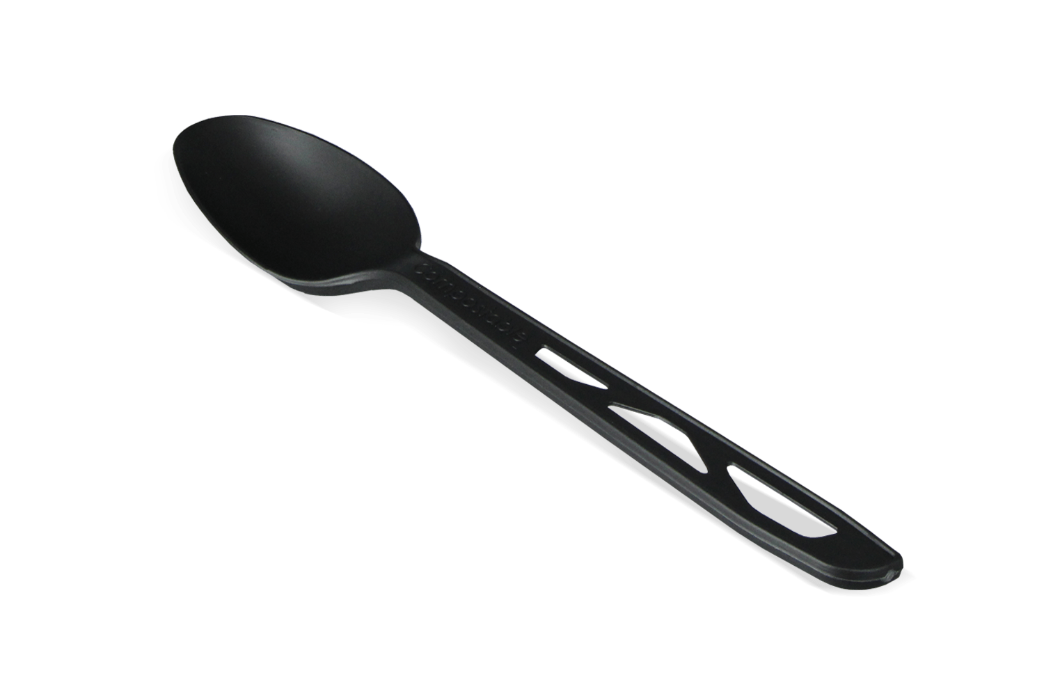 Herbruikbare lepel 160mm CPLA zwart BIO