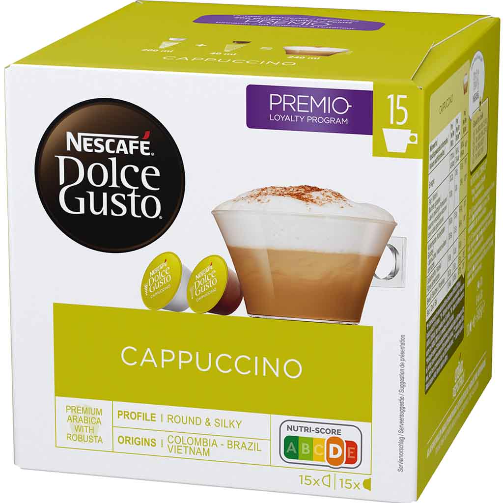 Nescafe Dolce Gusto Kapseln Cappuccino 15 Tassen 349,5g MHD:30.9.25