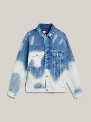 Jaqueta jeans trucker ombré bissexual