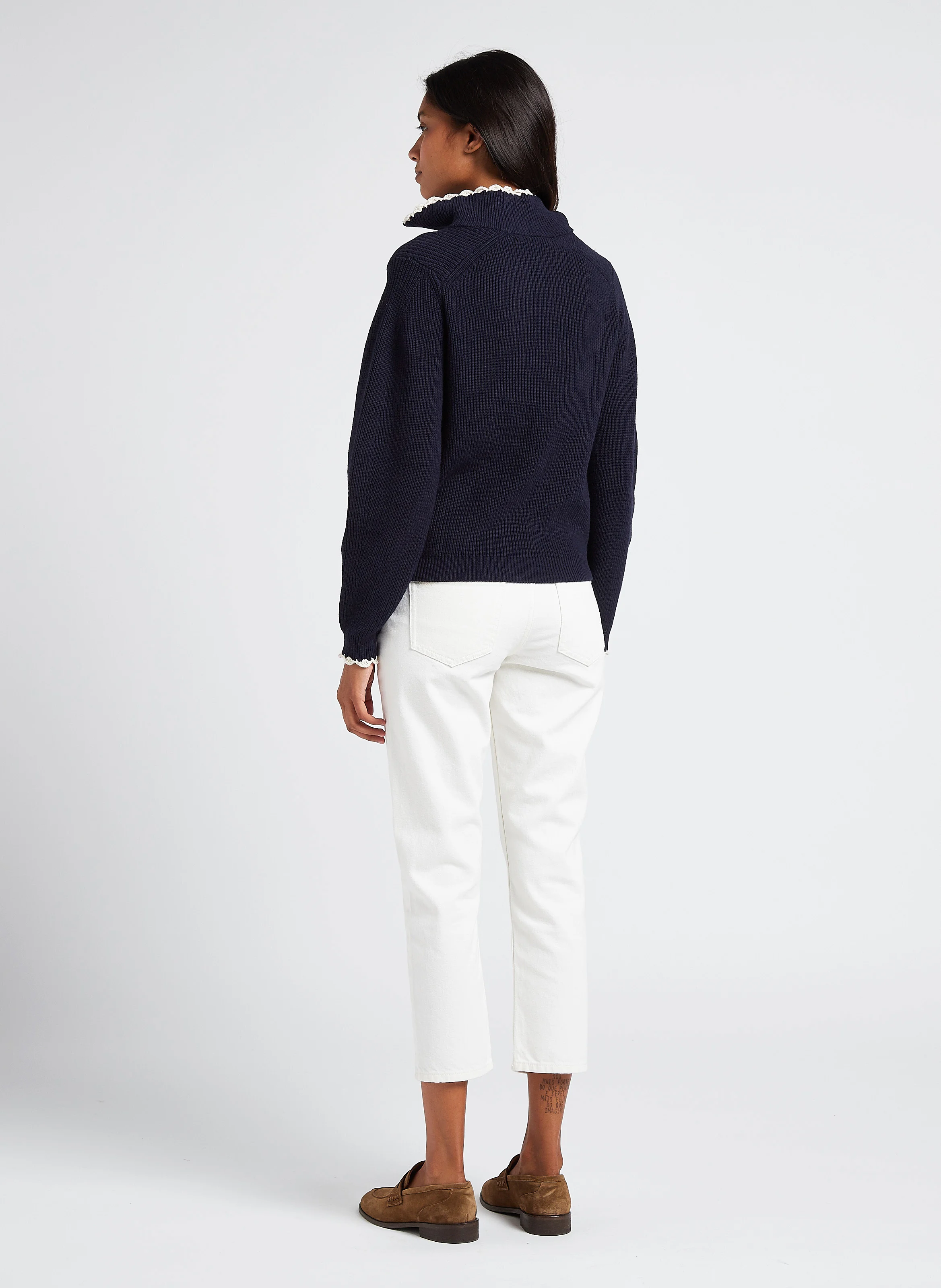 DEVON - Jean droit en coton| Blanc