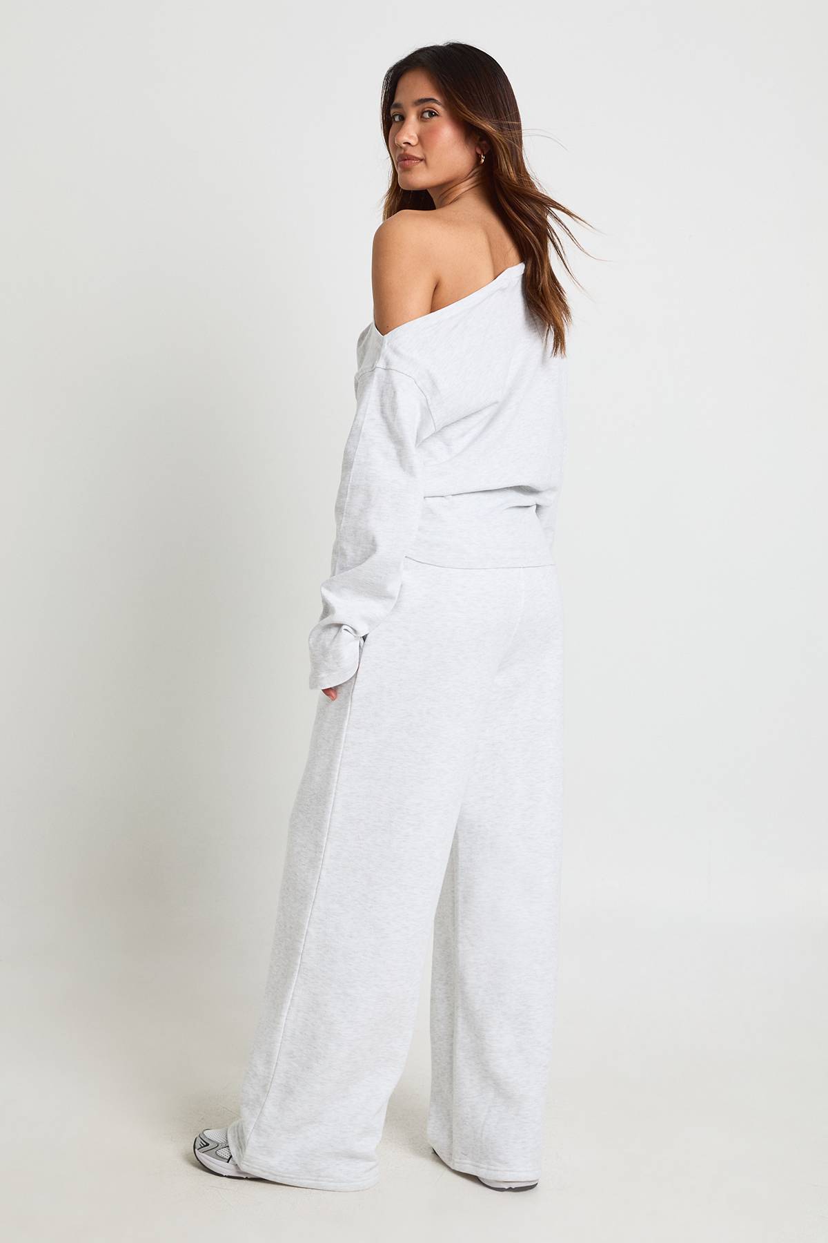 boohoo Ensemble Jogging Taille Cintrée Épaules Dénudées Jambes Droites