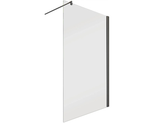 Inloopdouche SCHULTE Alexa Style 2.0 Black Style ExpressPlus 90 cm profiel, zwart, helder glas, vuilafstotende glascoating
