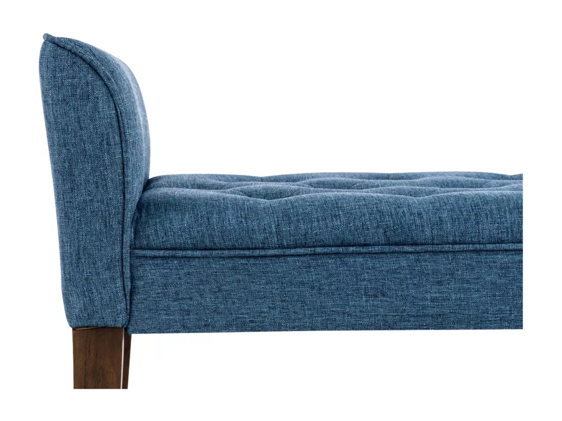 Banquette - Similicuir & Bois - Bleu - Cleopatra