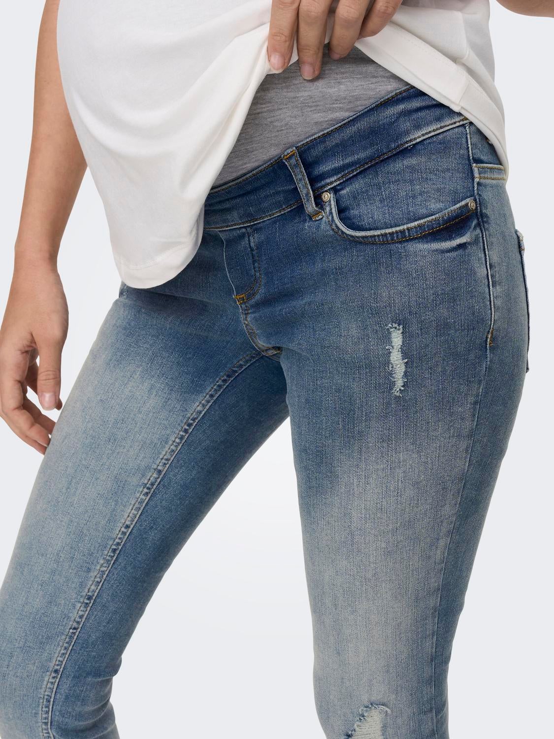 OLMBLUSH Mittlere Taille Skinny Fit Jeans Medium Blue Denim