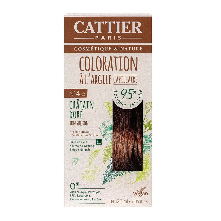 Kit capillaire à l'argile coloration n°4.3 châtain doré 120ml