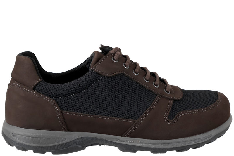 NEW FEET SNØRESKO I MØRKEBRUNT NUBUCK