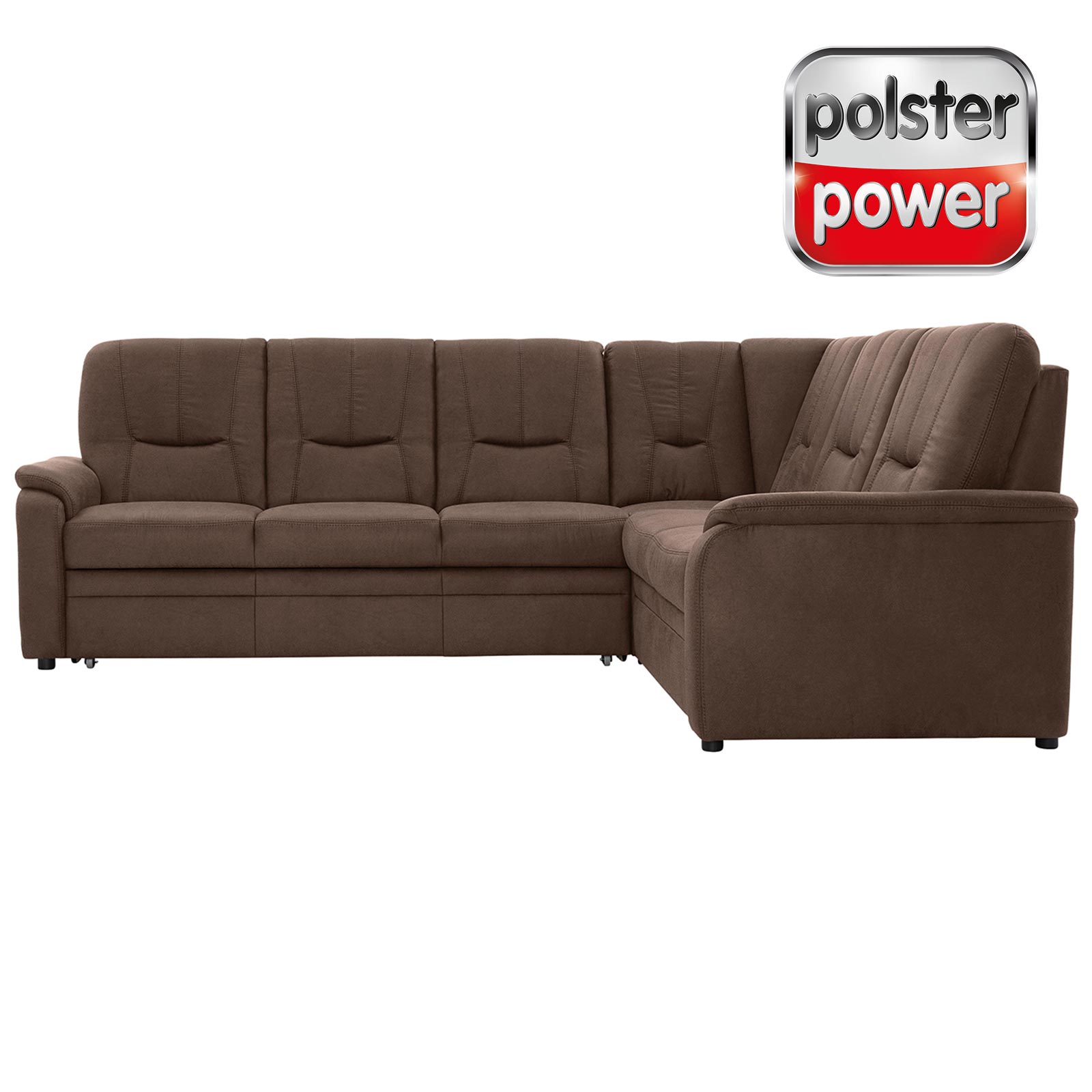 polsterpower Ecksofa - Saddle nougat - Basismodell - rechts