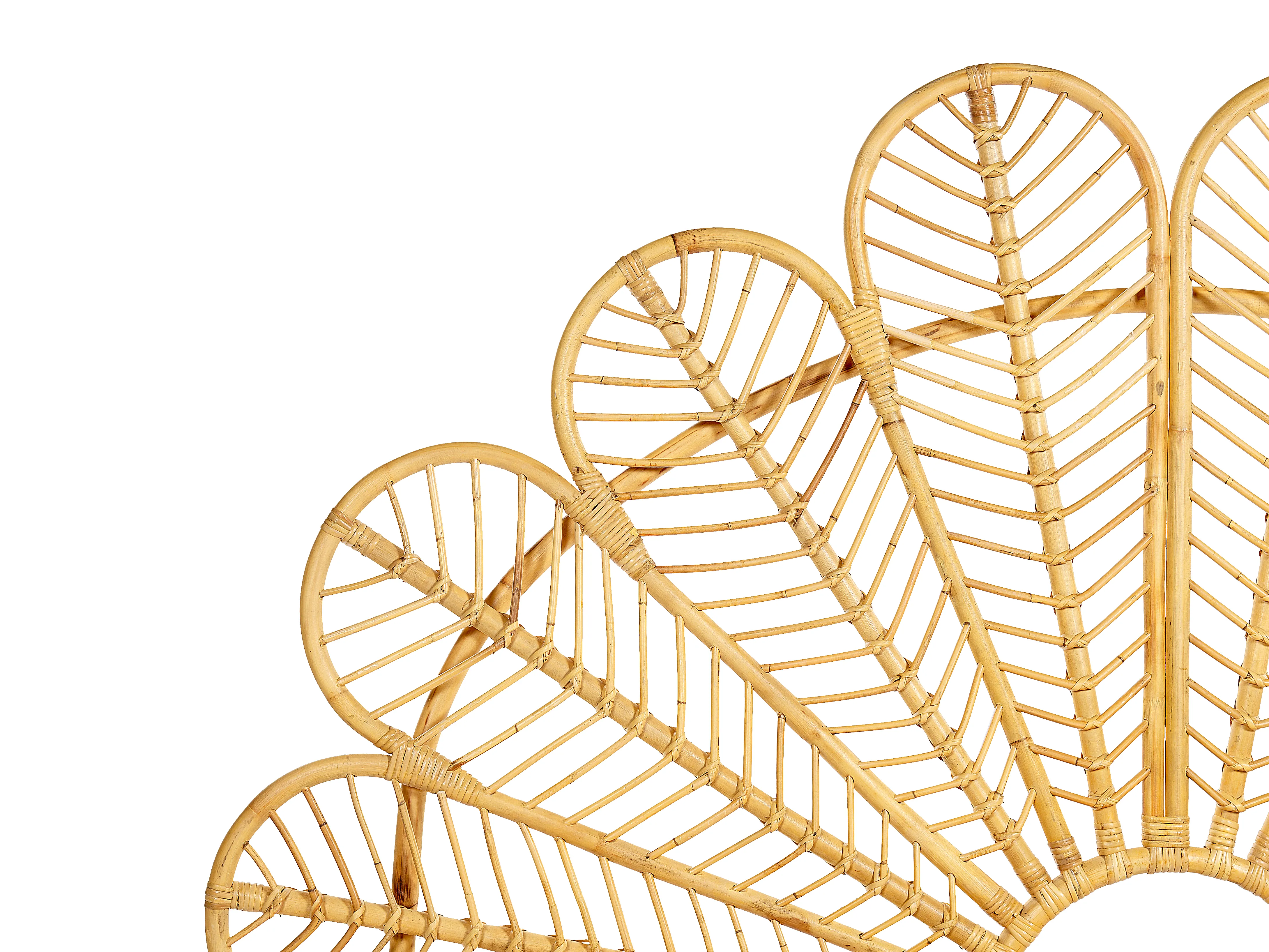 Bed Rotan FLORENTINE 180 x 200 cm Lichtbruin