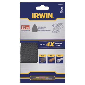 Irwin schuurgaas voor B+D Multischuurmachine zelfklevend K80, 5 stuks