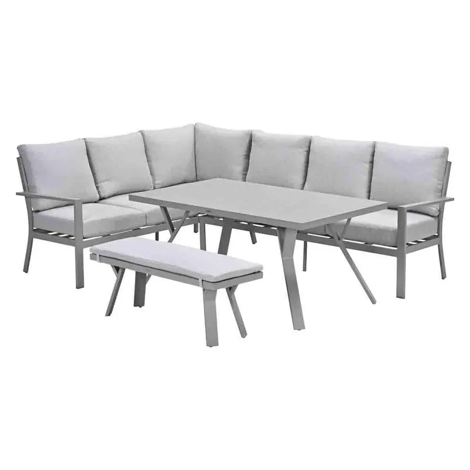 Garden Impressions Senja lounge dining set 4-delig links - valley sand