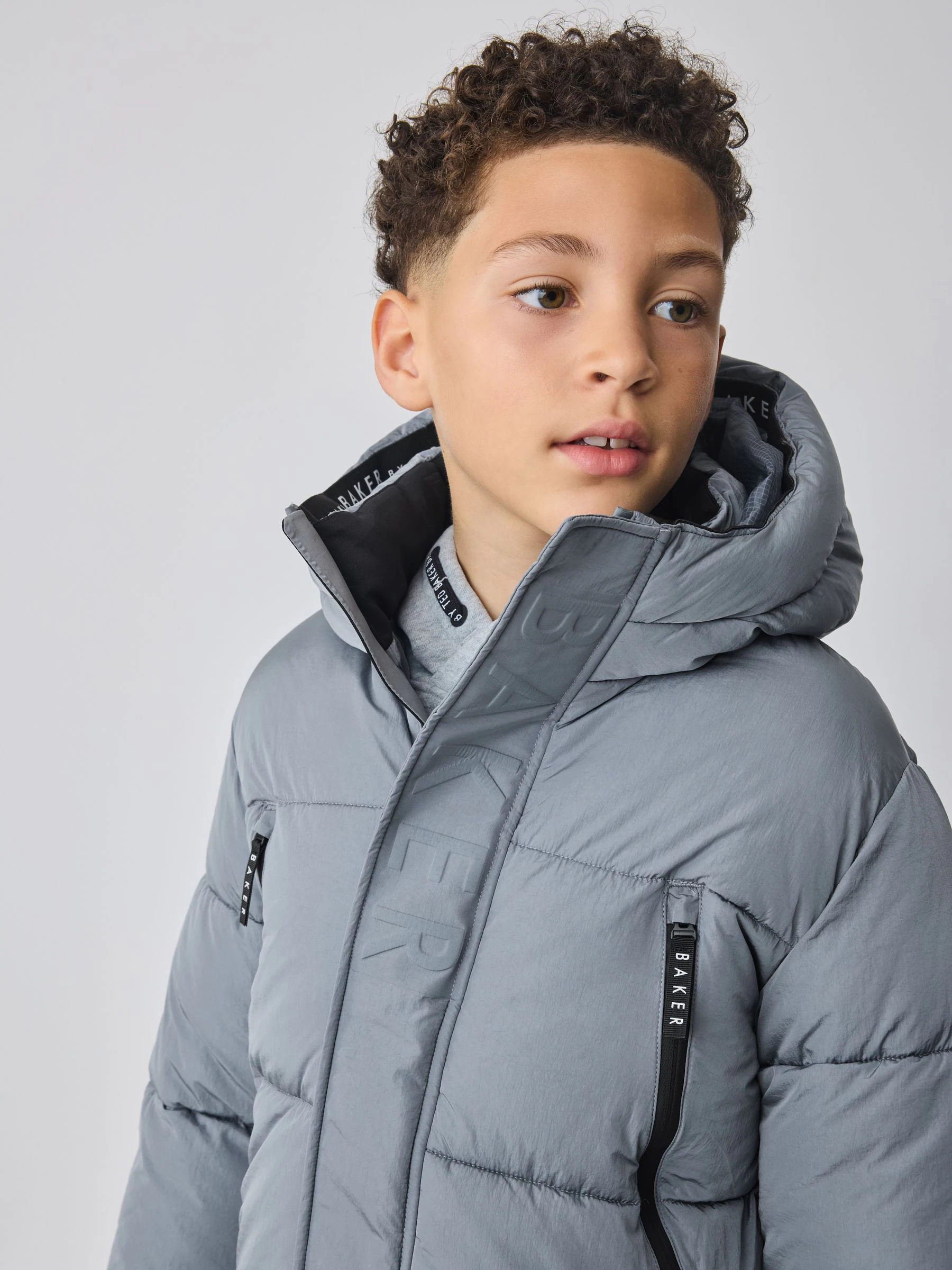 Lichtblauw - Baker By Ted Baker - Regenbestendige gewateerde jas