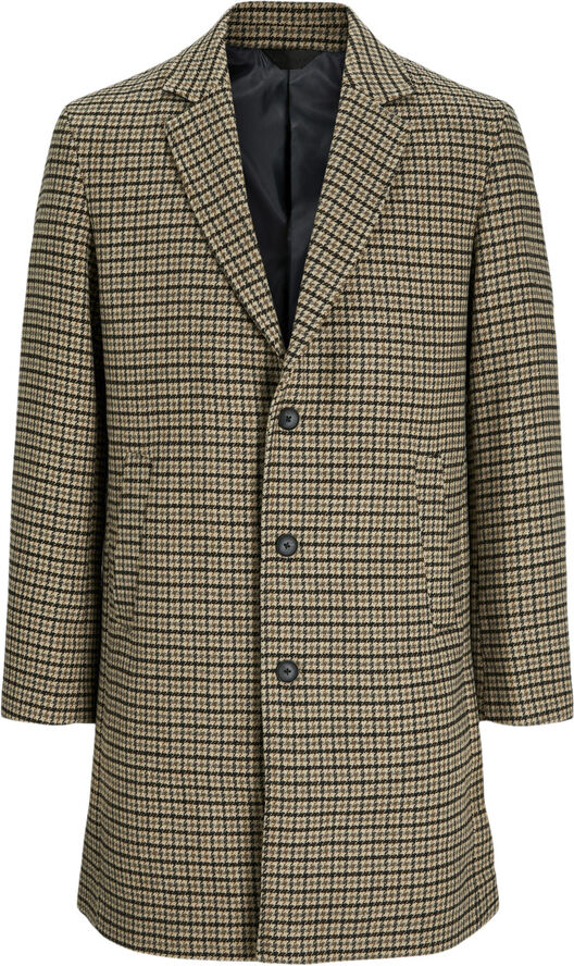 Jack & Jones JJEHARRISON WOOL COAT SN Crockery/houndstooth