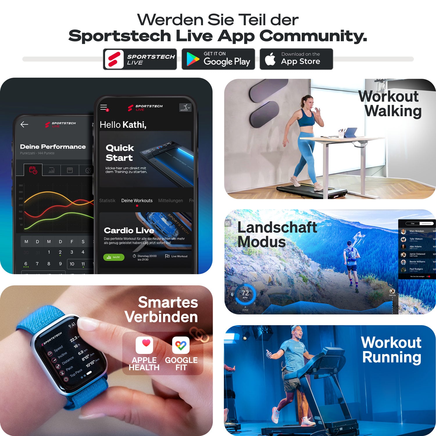 sWalk Laufband - dunkle Holzoptik Vorführgerät