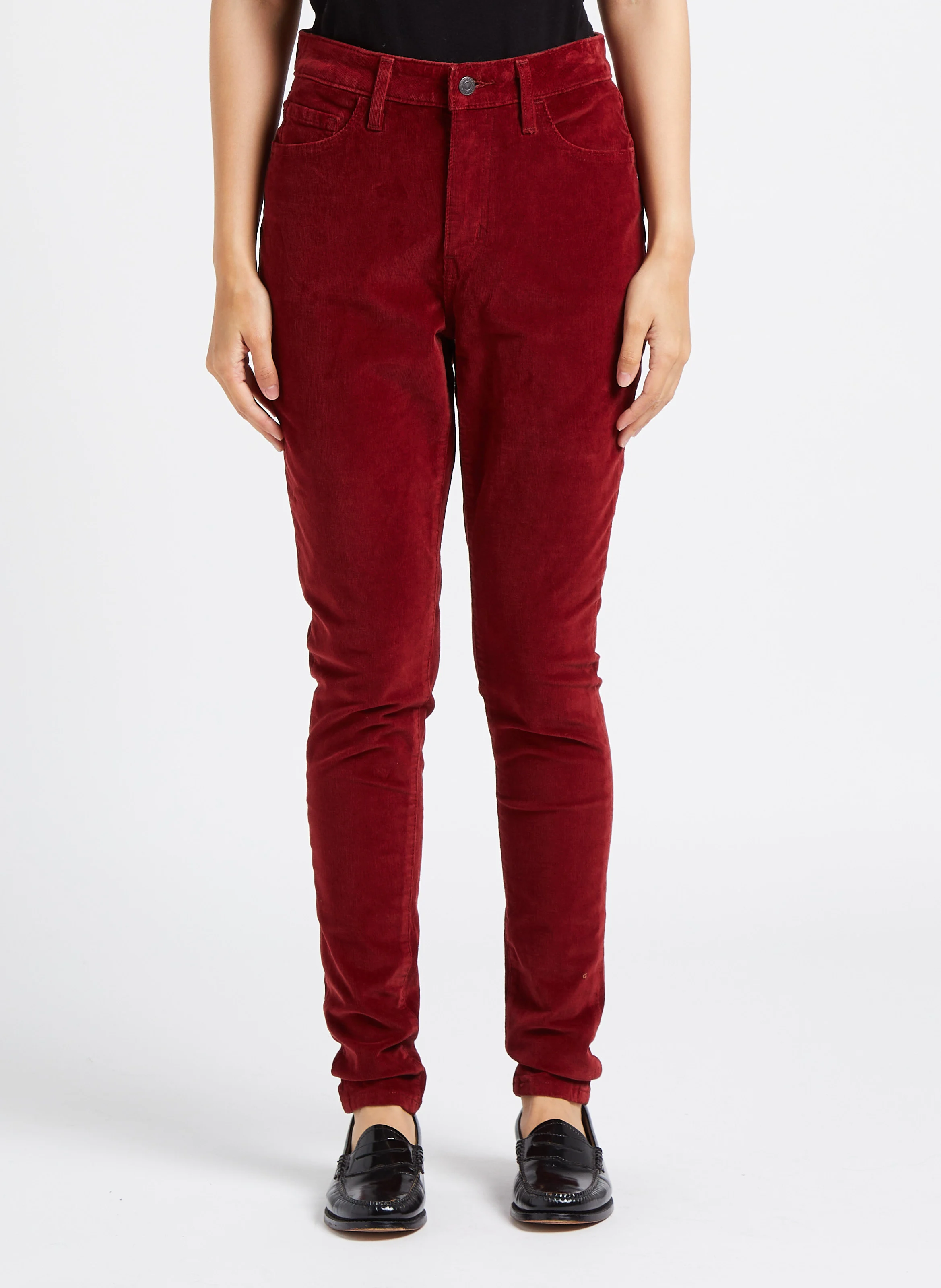 721 HIGH RISE SKINNY - Pantalon skinny en velours côtelé | Rouge