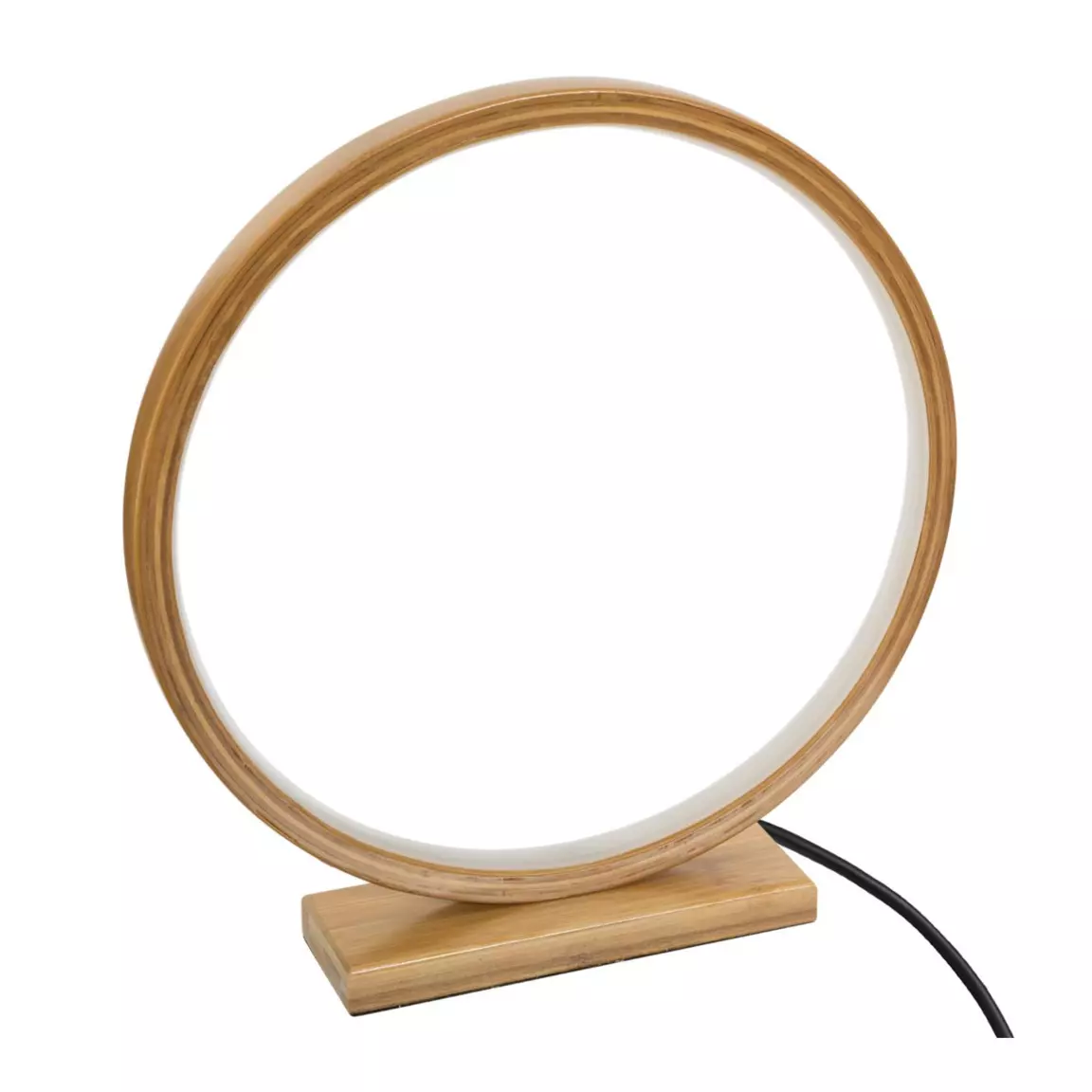 Lampe à poser LED (H32 cm) Ronde Bois