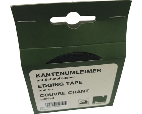 Essen kantenband, zwart, met smeltlijm, 0,3x20x5000 mm
