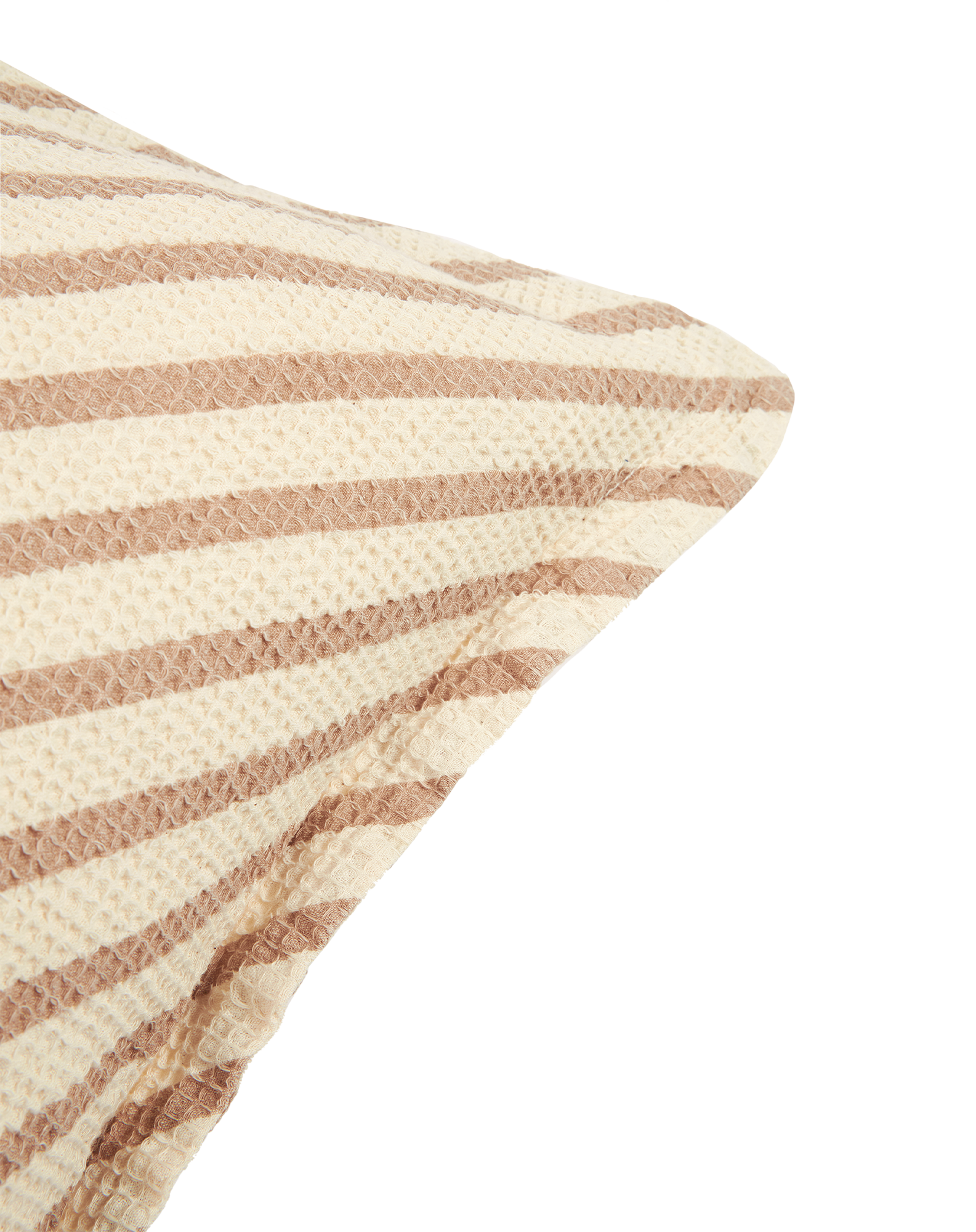 Coussin landscape en coton lavé gauffré | Blanc