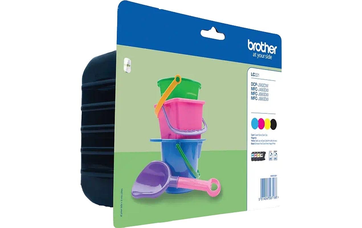 Tinte LC-221VALBPDruckertinte, Schwarz, Cyan, Magenta und Gelb