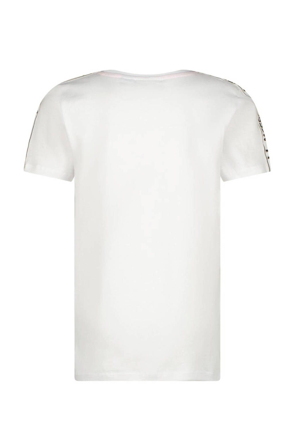 Messi T-shirt Naope met printopdruk wit/zwart