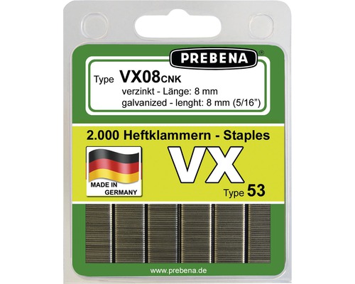 Nietjes Prebena Type VX08CNK-B 2.000 stuks