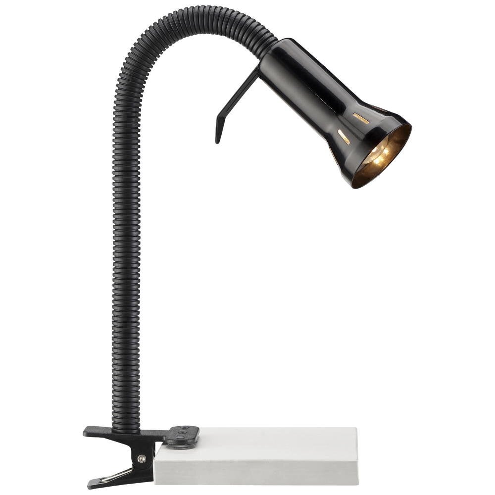 Flexibele klemlamp in zwart E14