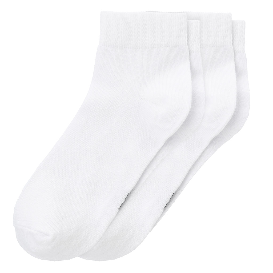 2 Paar Damen Sneaker-Socken unifarben weiss