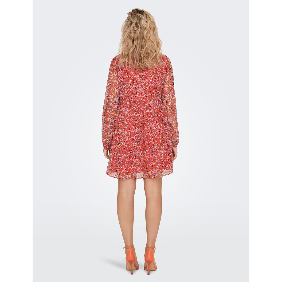 SOMENTE<br>Vestido estampado com decote em V