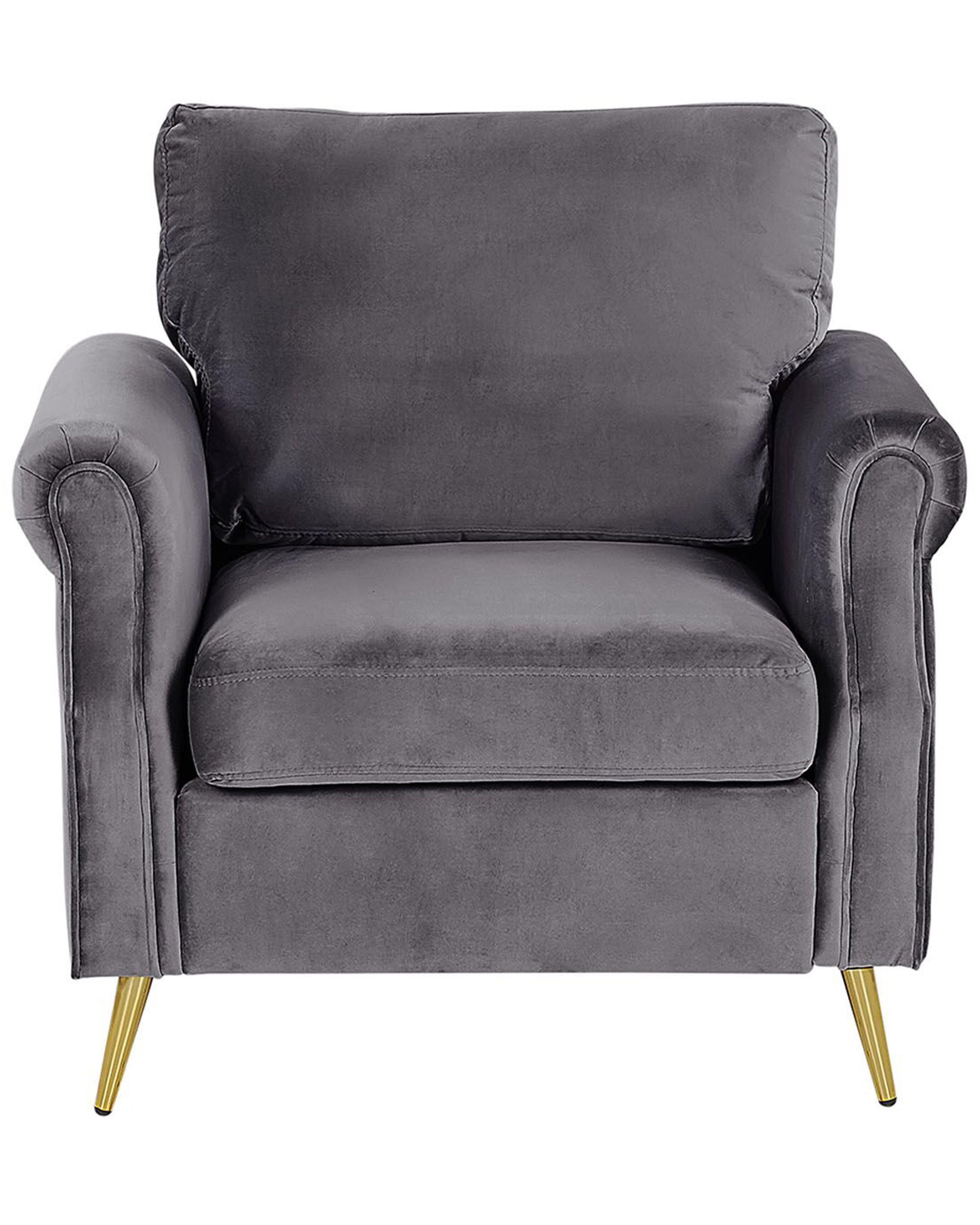 Fauteuil VIETAS Fluweel Donkergrijs