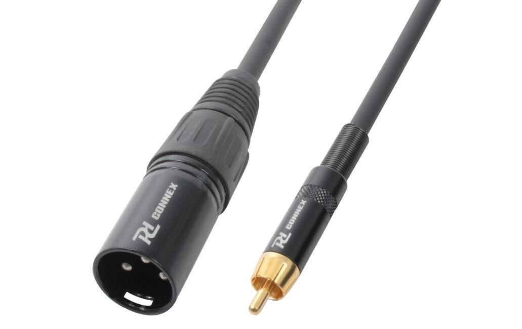 CX52-3 XLR 3 Pole, male - Cinch 3 mAudiokabel XLRm – Cinchstecker