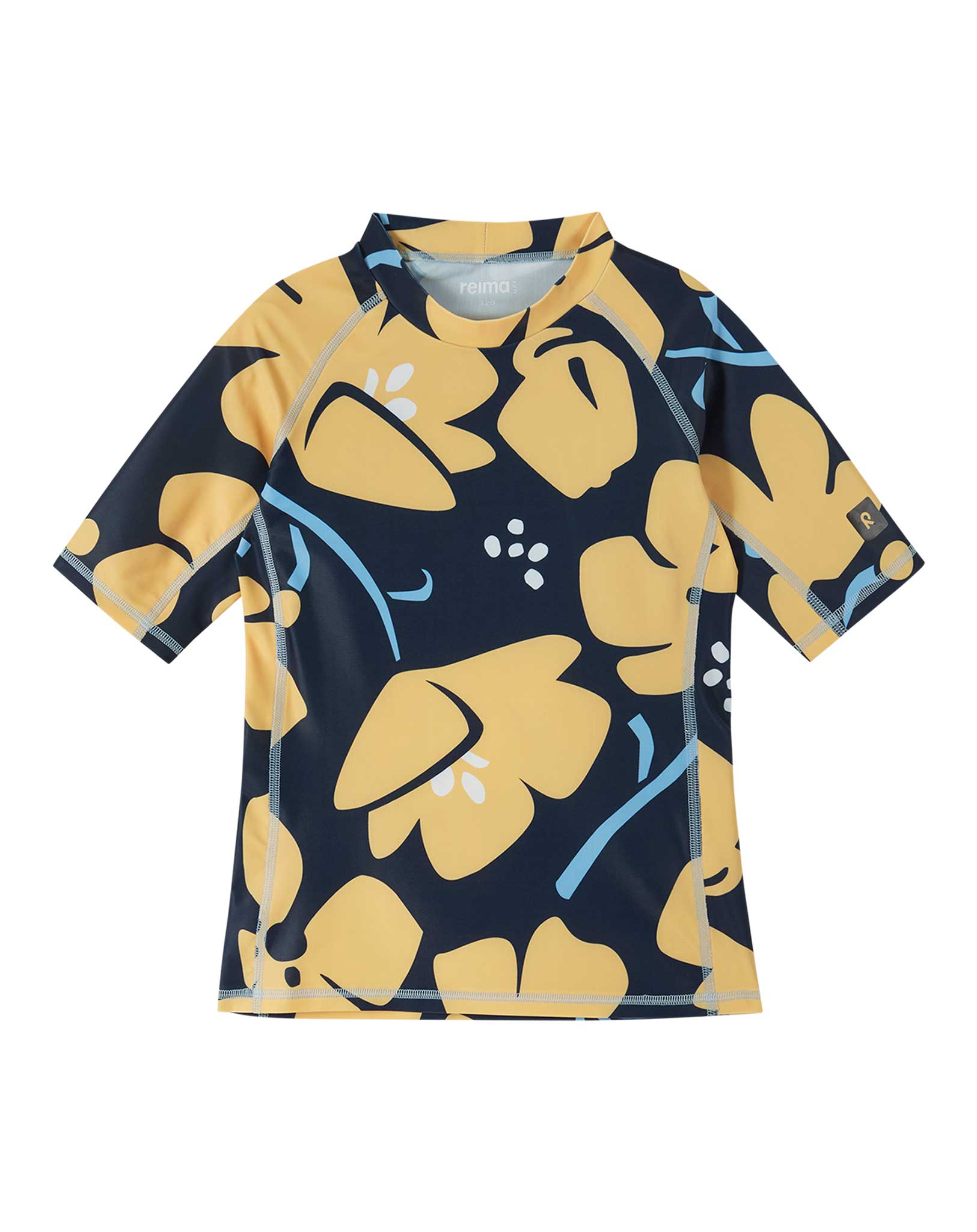 Badeshirt JOONIA BLUMEN kurz in navy
