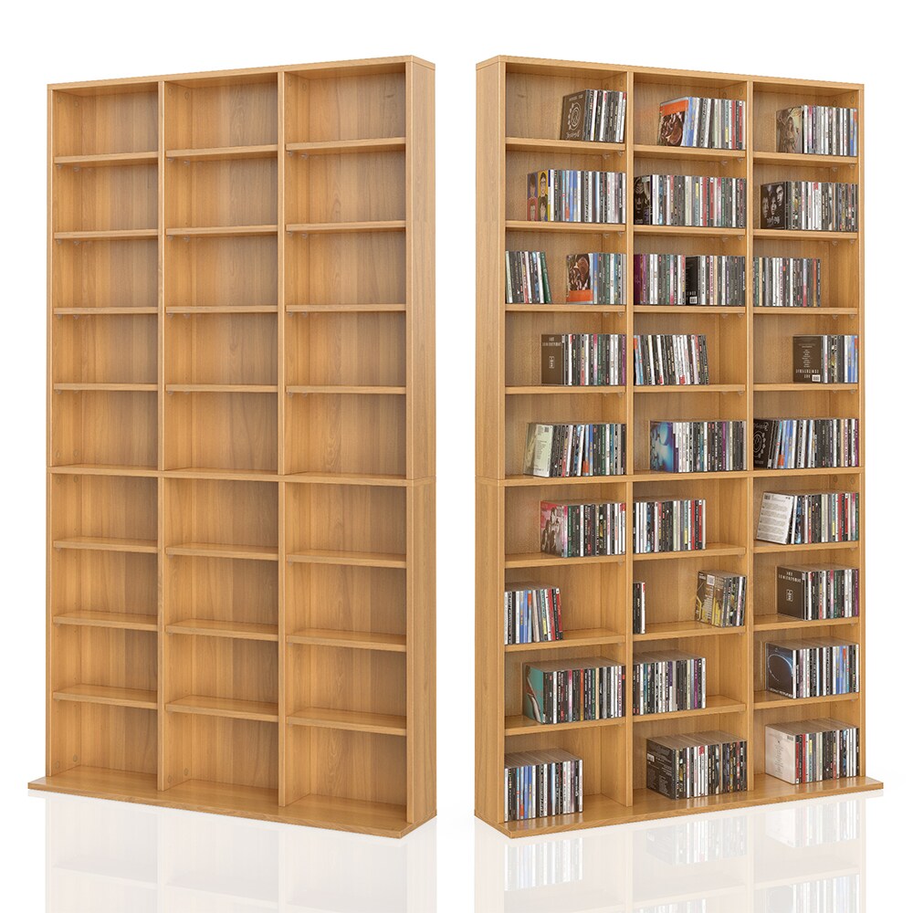 Vicco Wandregal CD DVD Regal Standregal Medienregal Regalwand Bücherregal Buche