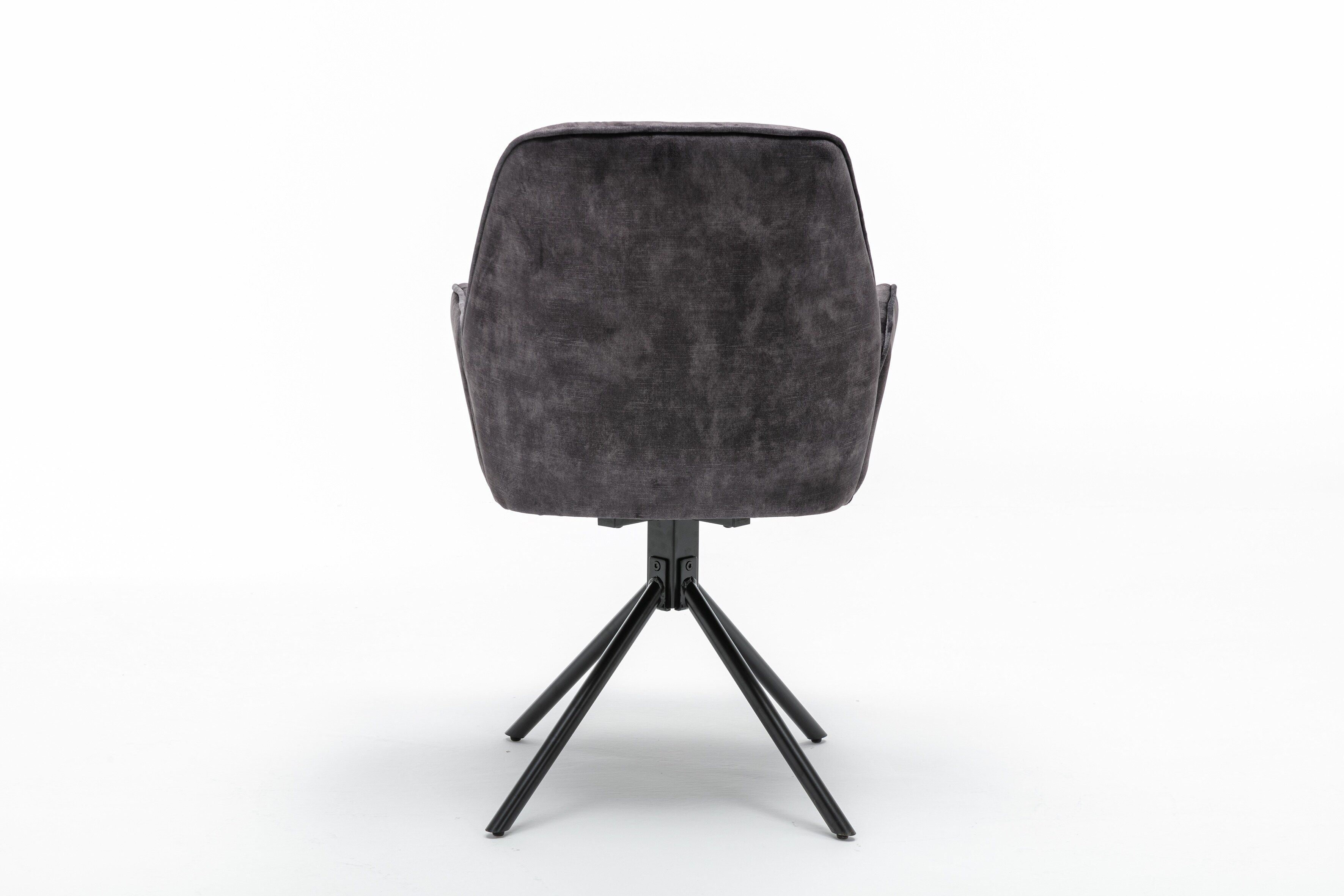 byLIVING Esszimmerstuhl SARINA, 2-er Set, Samtbezug anthrazit, Gestell schwarz