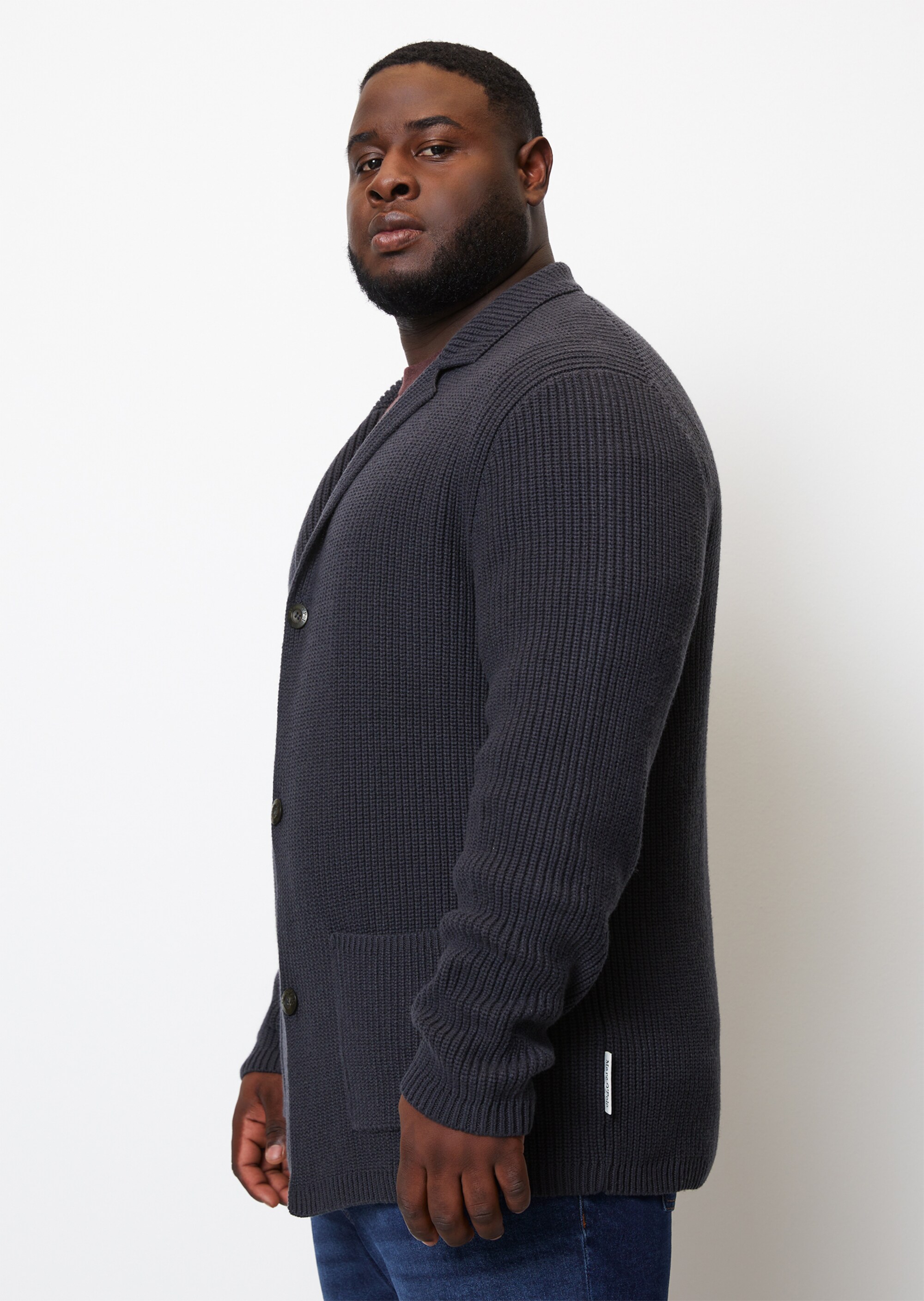 Strickblazer regular aus Bio-Baumwolle-Mix und Schurwolle
