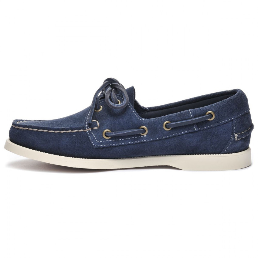 DOCKSIDES PORTLAND FLESH OUT Blue Navy-Chaussures bateau pour femme en cuir suede