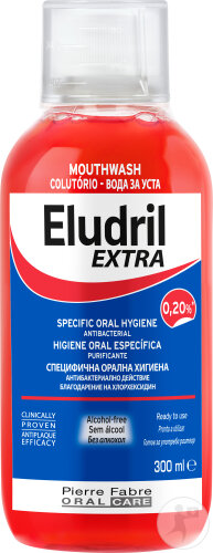 Oral Care Eludril Extra Bain De Bouche Antibactérien Traitement 020% Chlorhexidine 300ml