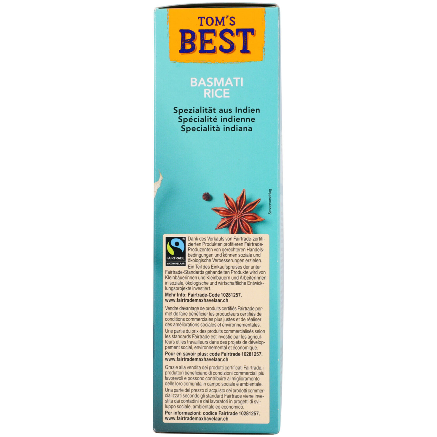 Tom's Best Basmati Rice 4x125g