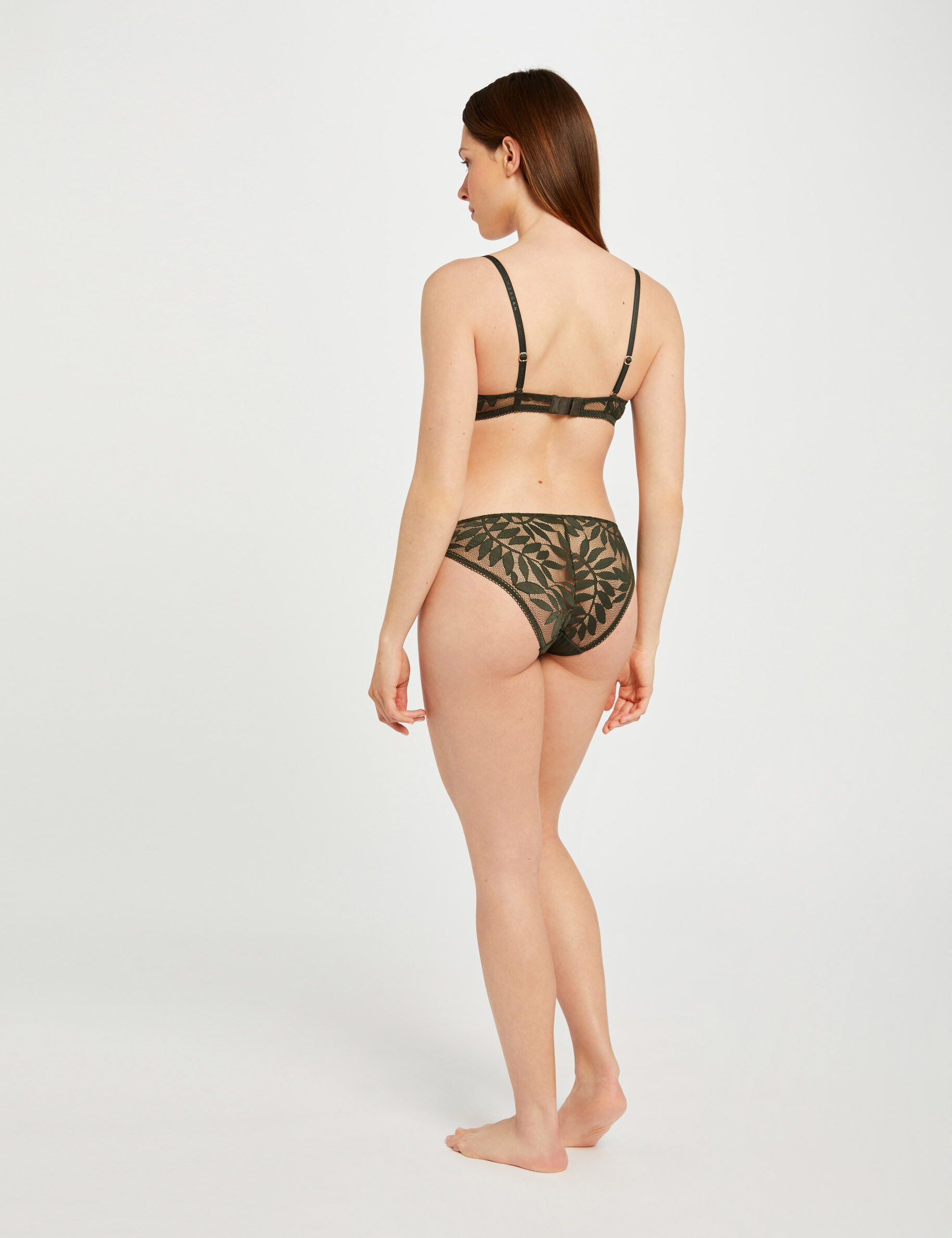 Soutien-gorge armatures vert kaki femme - vert_kaki